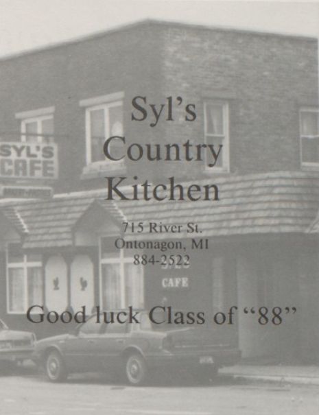 Syls Cafe - 1988 Yeabook Ad (newer photo)